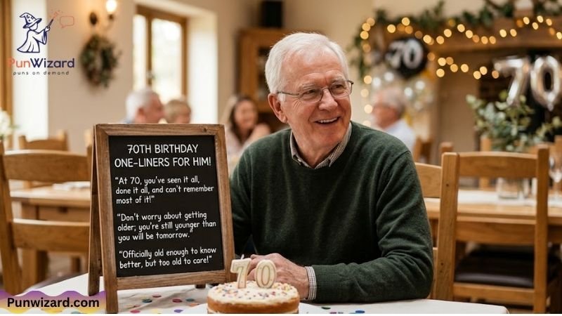 70th Birthday Jokes One Liners for Him