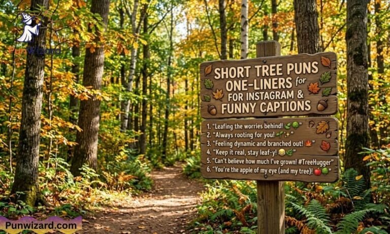 Short Tree Puns One-Liners for Instagram and Funny Captions