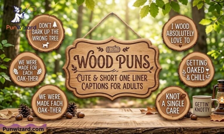 Wood Puns Cute & Short One Liner Captions For Adults