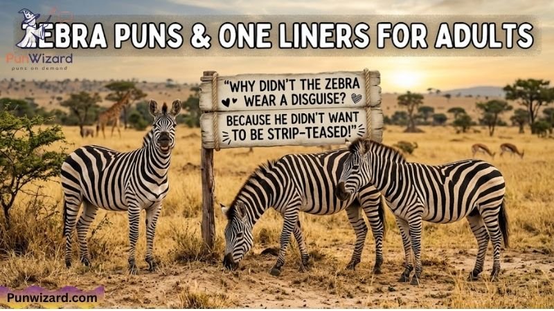 Zebra Puns One Liners for Adults